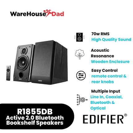 Edifier R1855DB  Active 2.0 Bluetooth Bookshelf Speakers