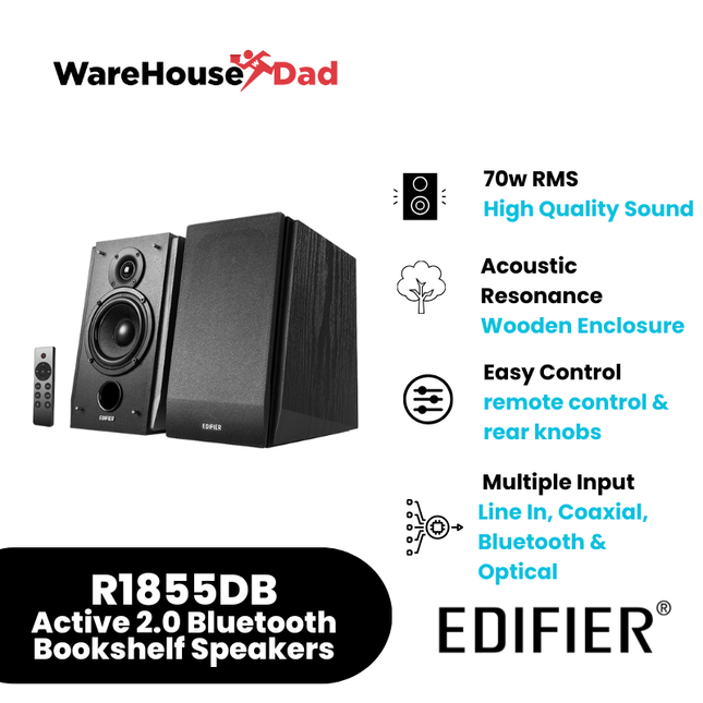 Edifier R1855DB  Active 2.0 Bluetooth Bookshelf Speakers