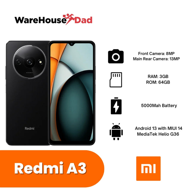 Xiaomi Redmi A3 Smartphone with FREE Lenovo HF130 Wired Earphone