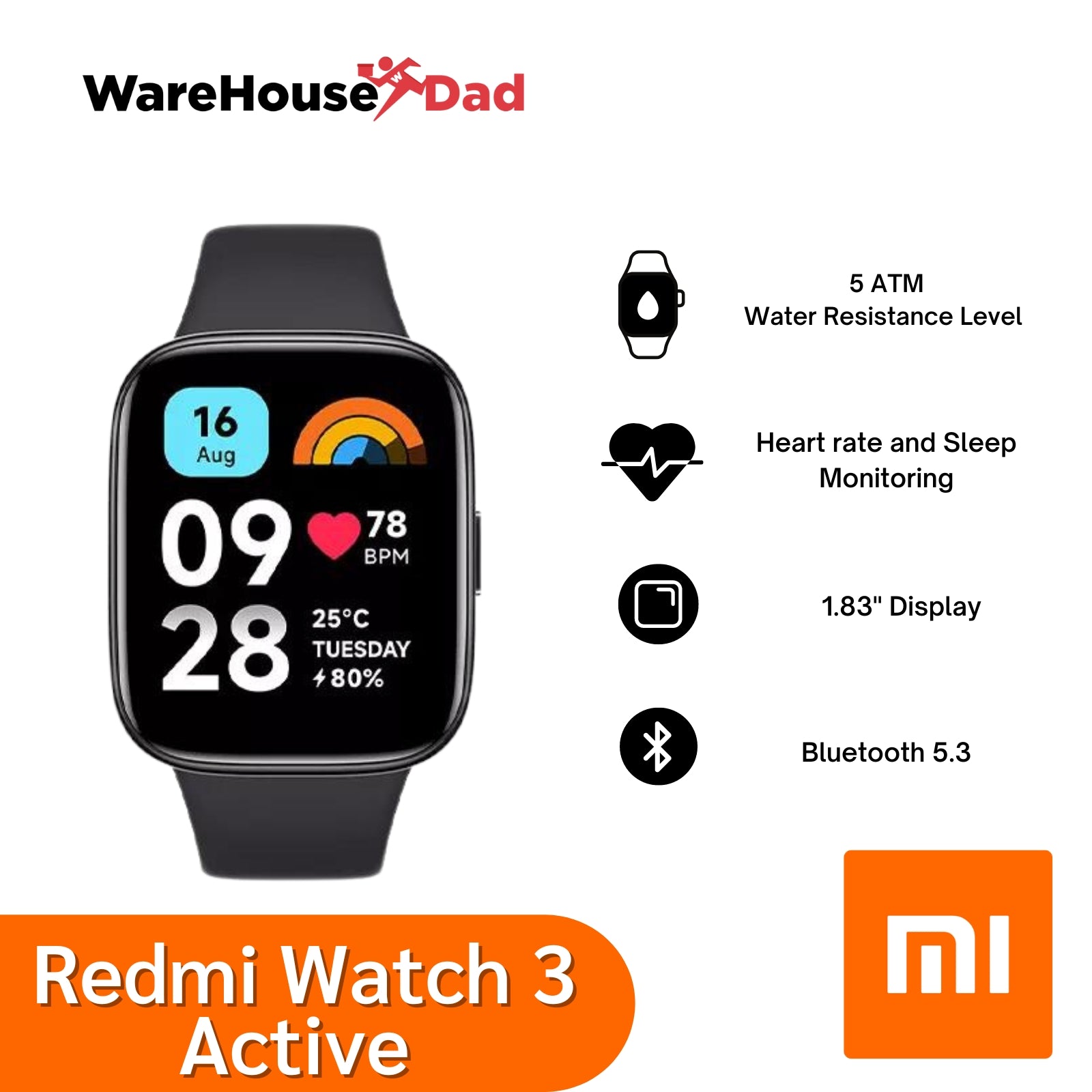 Xiaomi Redmi Watch 3 Active – WarehouseDad
