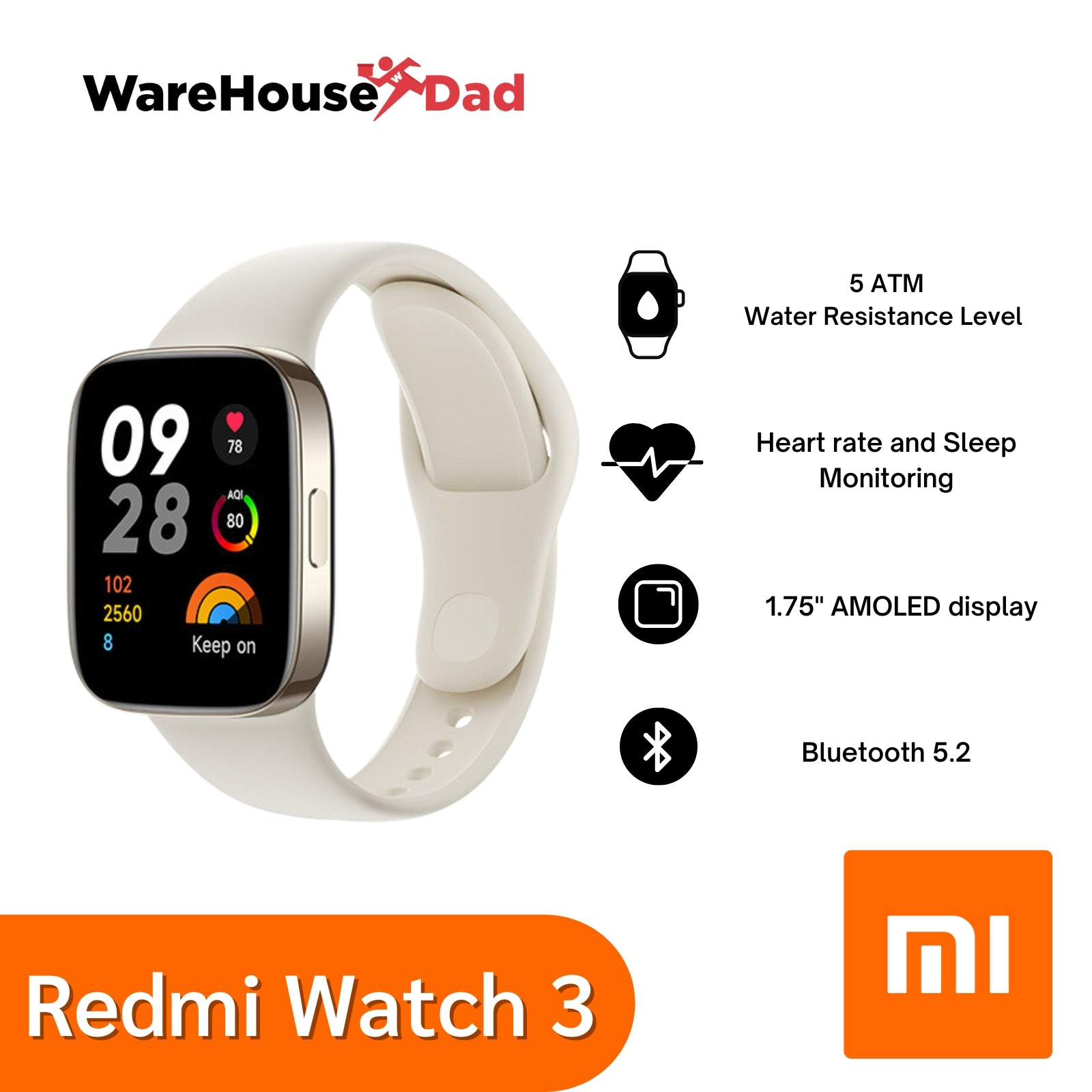 Smartwatch Xiaomi Redmi Watch 3 Ivory