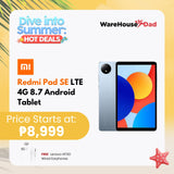 Xiaomi Redmi Pad SE LTE 4G 8.7 Android Tablet with  Free Lenovo HF130 Wired Earphone