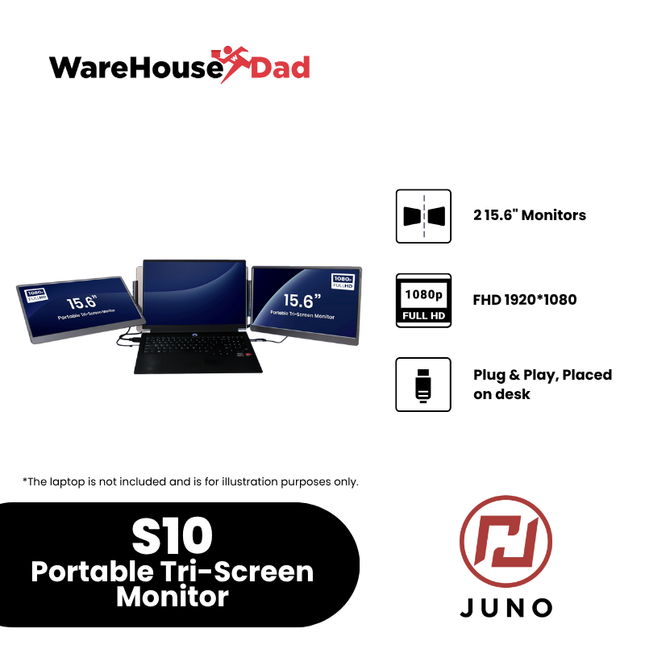 Juno S10 Portable Tri-Screen Monitor