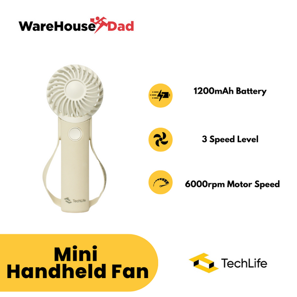 TechLife Mini Handheld Fan