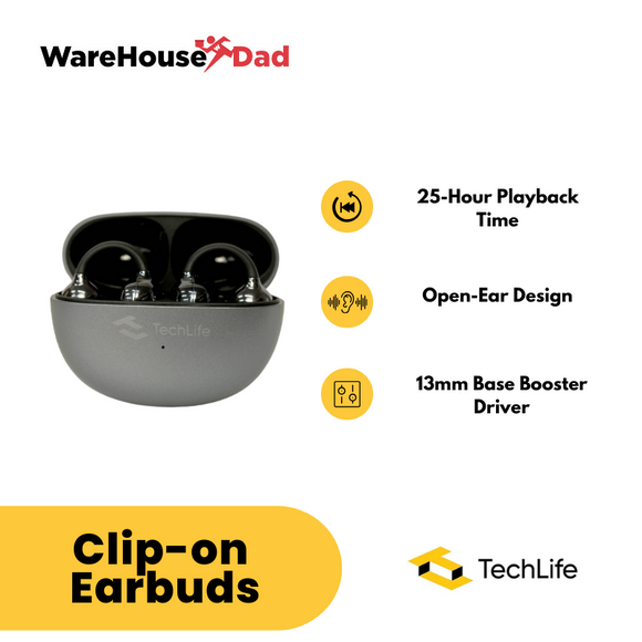 TechLife Clip-on Earbuds