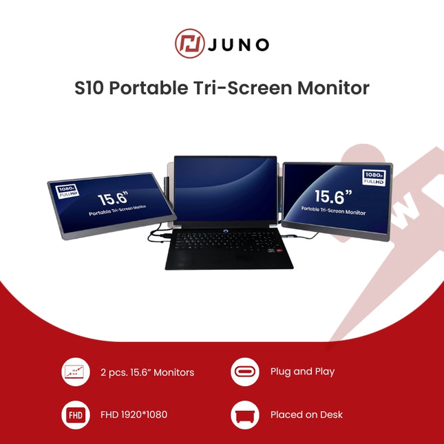Juno S10 Portable Tri-Screen Monitor