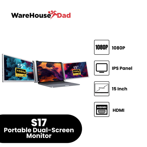 S17 Portable Dual-Screen Monitors for Notebooks