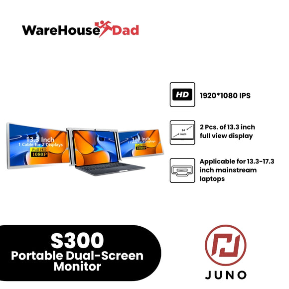 Juno S300 Portable Dual Screen Monitor for Notebooks