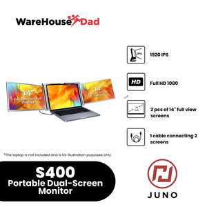 Juno S400 Portable Dual-Screen Monitor for Notebooks