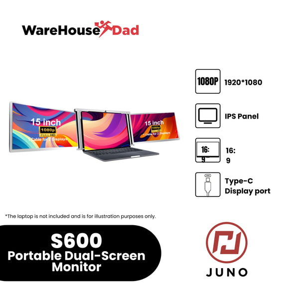 Juno S600 Portable Dual-Screen Monitor for Notebooks