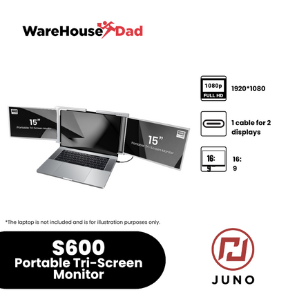 Juno S600 Portable Tri-Screen Monitor for Notebooks