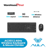 AULA AC203 2.4GHz Wireless Keyboard and Mouse Combo