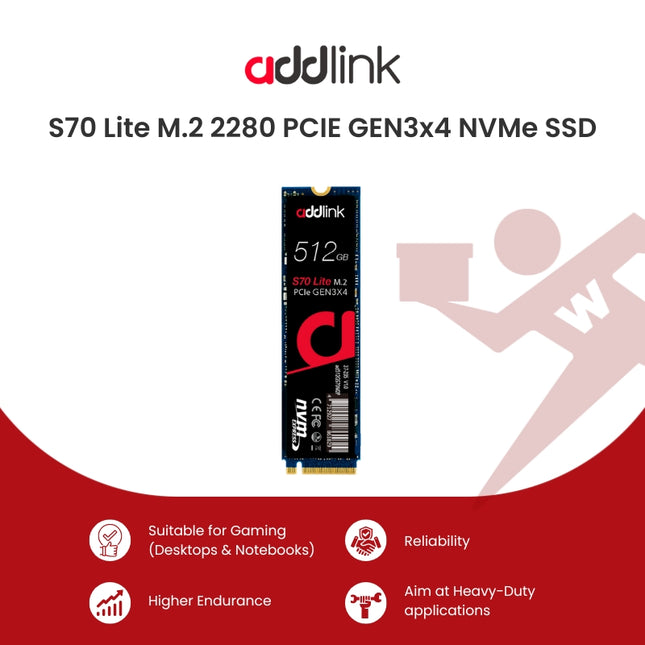 Addlink S70 Lite M.2 2280 PCIE GEN3x4 NVMe SSD