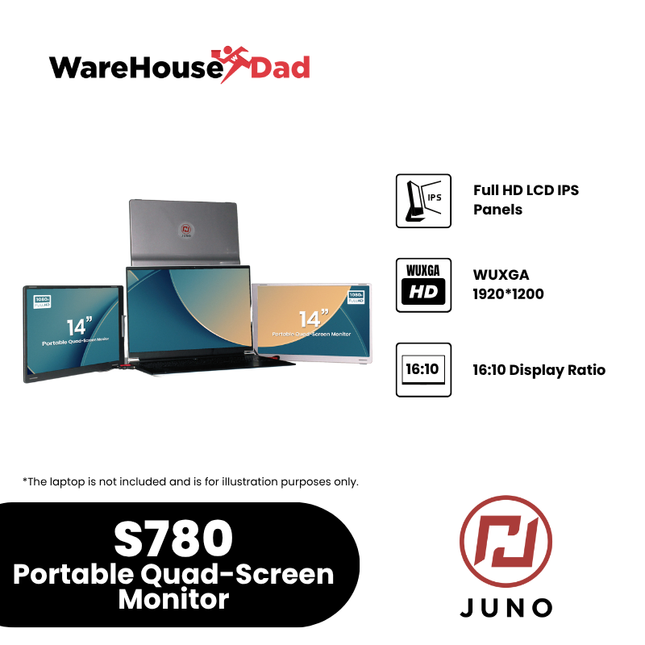 Juno S780 Portable Quad Screen Monitor