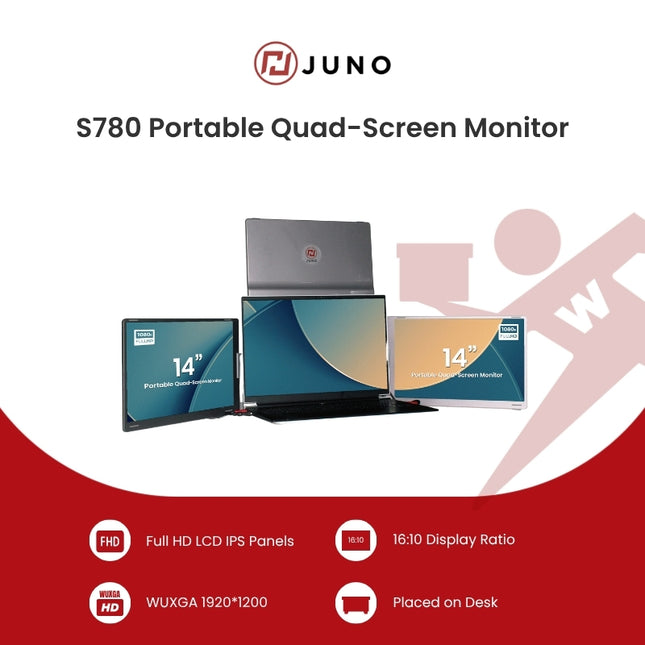 Juno S780 Portable Quad Screen Monitor