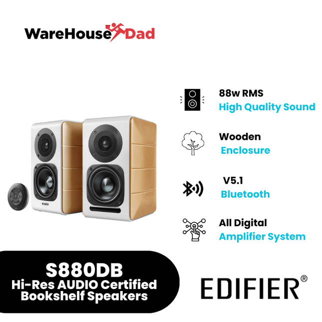 Edifier S880DB  Hi-Res AUDIO Certified Bookshelf Speakers