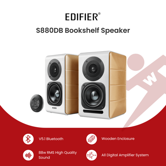 Edifier S880DB Hi-Res AUDIO Certified Bookshelf Speakers