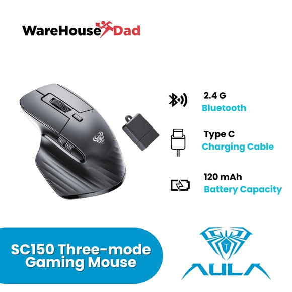 AULA SC150 Mini Dual-mode Wireless Mouse 2.4G & Bluetooth Connection