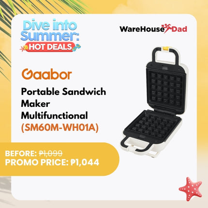 Gaabor Portable Sandwich Maker Multifunctional Toaster (SM60M-WH01A)