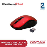 Promate Slider Optical Tracking Wireless Ergonomic Mouse