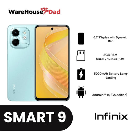 Infinix Smart 9 Smartphone with FREE Lenovo HF130 Wired Earphone