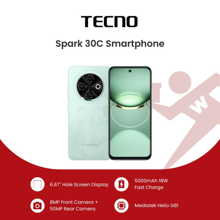 Tecno Spark 30C Smartphone with Free Lenovo HF140 Wired Earphone