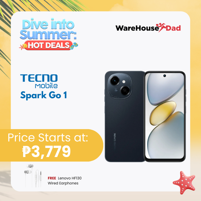 Tecno Spark Go 1 Smartphone with FREE Lenovo HF130 Wired Earphone