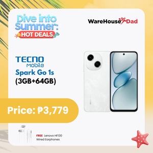 Tecno Spark Go 1s 3GB+64GB Smartphone with FREE Lenovo HF130 Wired Earphone