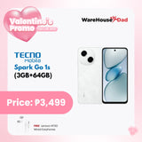 Tecno Spark Go 1s 3GB+64GB Smartphone with Free Lenovo HF130 Wired Earphone