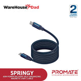 Promate Springy 60W Power Delivery Self-Organizing Magnetic USB-C Cable