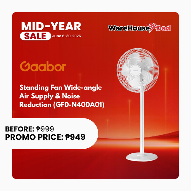 Gaabor  Standing Fan Wide-angle Air Supply & Noise Reduction (GFD-N400A01)