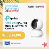 TP-Link Tapo C200 Pan/Tilt Home Security Wi-Fi Camera with FREE Adata SD Card