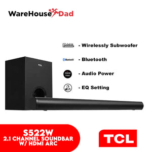 TCL S522W 2.1 Channel Soundbar with HDMI ARC – WarehouseDad
