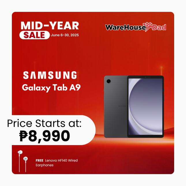 Samsung Galaxy Tab A9 with Free Lenovo HF140 Wired Earphone