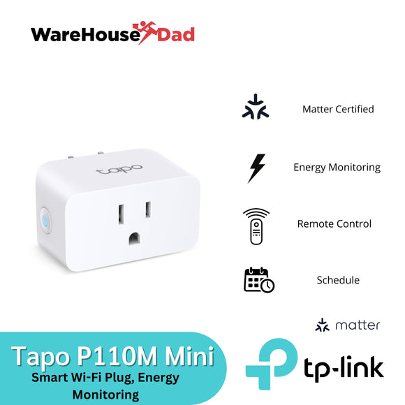 TP-Link Tapo P110M Mini Smart Wi-Fi Plug, Energy Monitoring