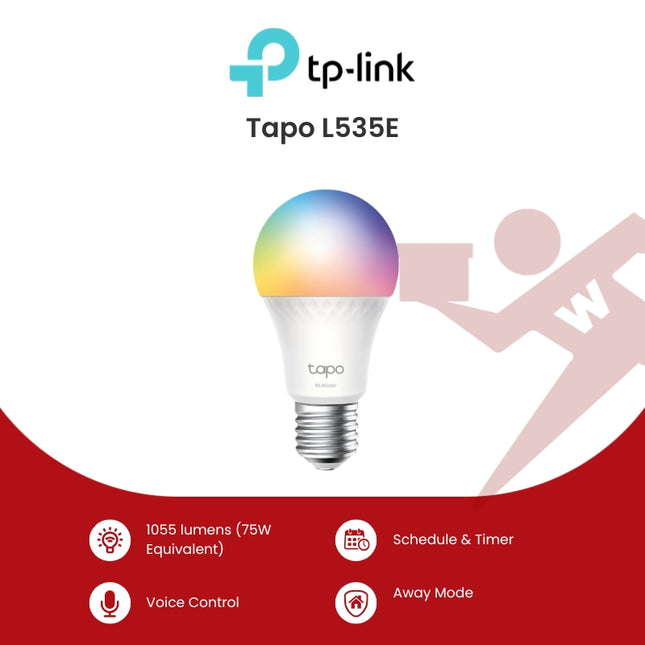 TP-Link Tapo L535E Smart WiFi Light Bulb, Multicolor