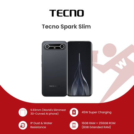 Tecno Spark Slim Smartphone 8GB+256GB