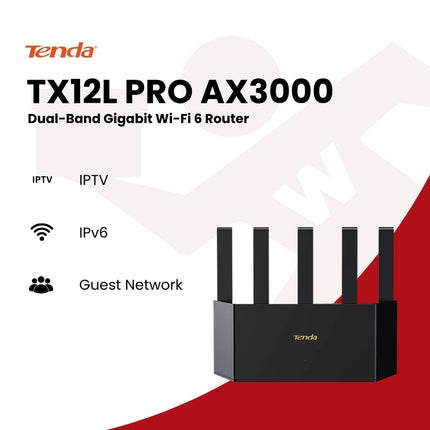 Tenda TX12L PRO AX3000 Dual-Band Gigabit Wi-Fi 6 Router