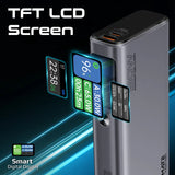 Promate Titan-130 Sleek 130W Multi-Port Power Delivery Power Bank with TFT LCD Screen