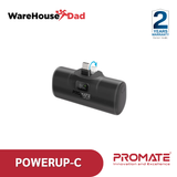 Promate PowerUp-C Ultra-Compact Fast charging Power Bank with In-Built USB-C Connector