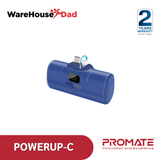 Promate PowerUp-C Ultra-Compact Fast charging Power Bank with In-Built USB-C Connector