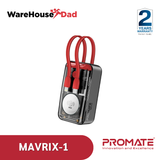 Promate Mavrix-1 35W Transparent Smartphone and Apple Watch Charging Power Bank with USB-C & Lightning Cable