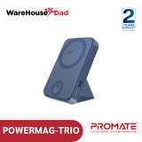 Promate PowerMag-Trio SuperCharge MagSafe Compatible & Apple Watch Wireless Charging Power Bank