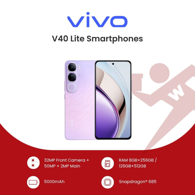 Vivo V40 Lite Smartphones with FREE Lenovo HF130 Earphone