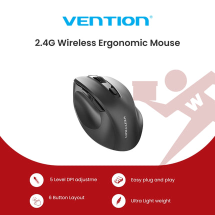 Vention 2.4G Wireless Ergonomic Mouse