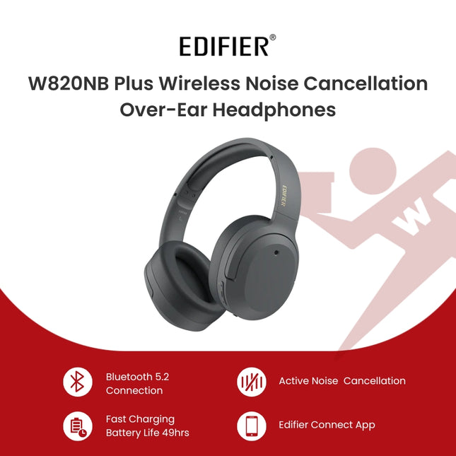 Edifier W820NB Plus  Wireless Noise Cancellation Over-Ear Headphones