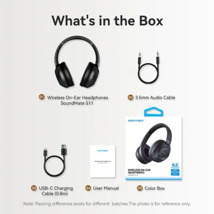 Vention Wireless-Ear Headphones (NBBB0) Black