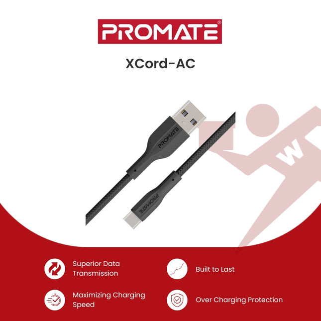 Promate  XCord-AC Super Flexible Data and Charge USB-C Cable