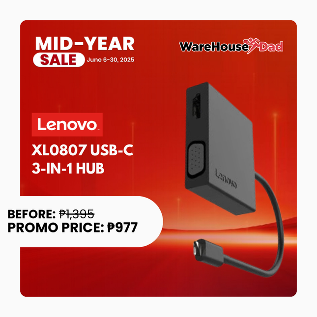 Lenovo XL0807 USB-C 3-in-1 Hub