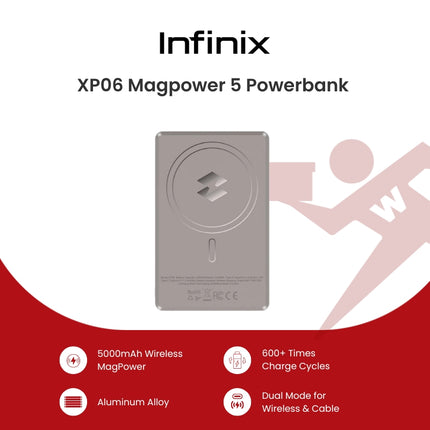 Infinix XP06 Magpower 5 Powerbank l 5000mAh l Grey